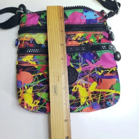 Kipling Crossbody Bag Paint Splatter Design Multi-Color AC7125 - Picture 8 of 9